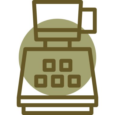 kahve makinesi ikon vektör illüstrasyonu