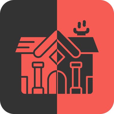 Yapım aşamasındaki iki ev için vektör simgesi kavramı.