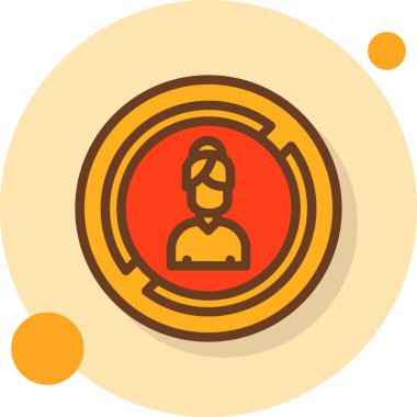 Sikke vektör simgesi modern basit illüstrasyon