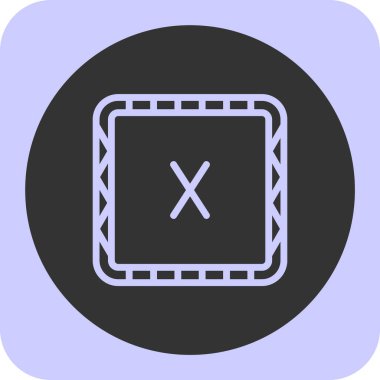 Modern b 'nin vektör illüstrasyonu film simgesinden yoksun