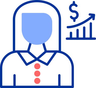 ticari finans vektör simgesi - taslak biçimi