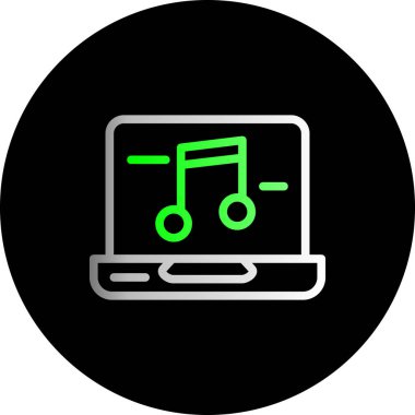 Vektör müzik simgesi illüstrasyonu