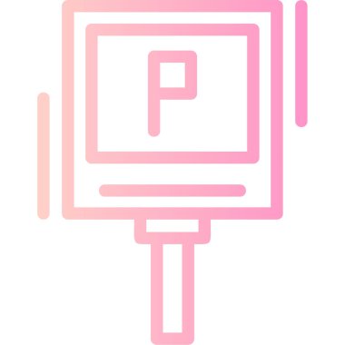 araba park simgesi vektör illüstrasyon