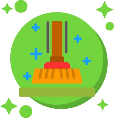 Bir fırça simgesinin vektör illüstrasyonu