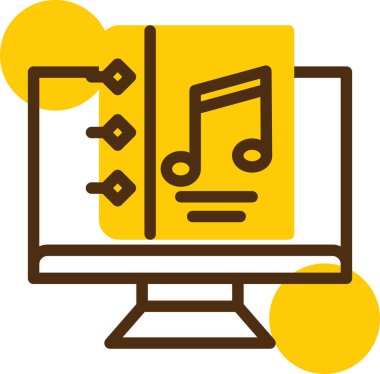 Müzik kavramı simge vektör çizim