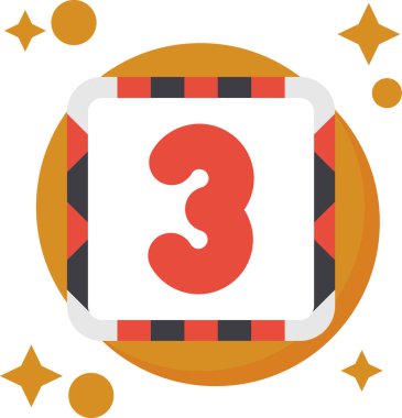 3 numaralı tasarım beyaz üzerine