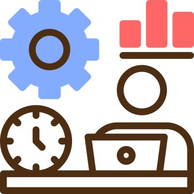 Saat simgesi vektör illüstrasyonu