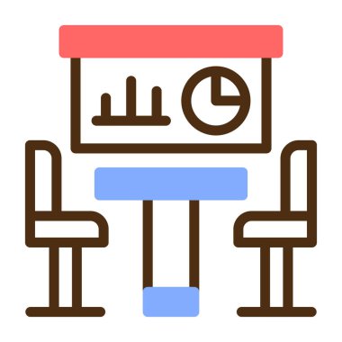 Sandalye. Web simgesi basit illüstrasyon