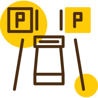 Tahta bir işaretin vektör illüstrasyonu