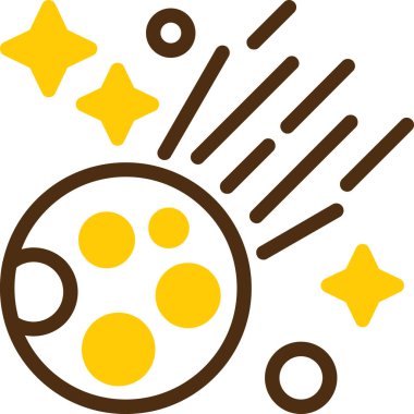 Ay ikonu yıldızının vektör illüstrasyonu