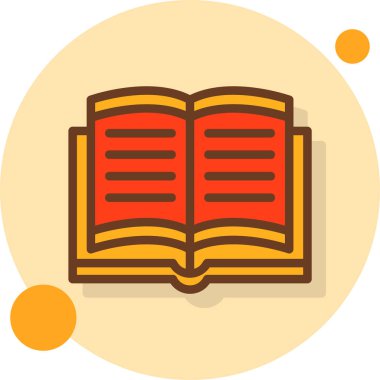 Kitap. Web simgesi basit illüstrasyon