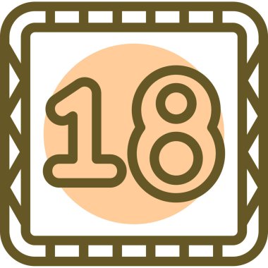 8 yıllık simge, vektör illüstrasyonu