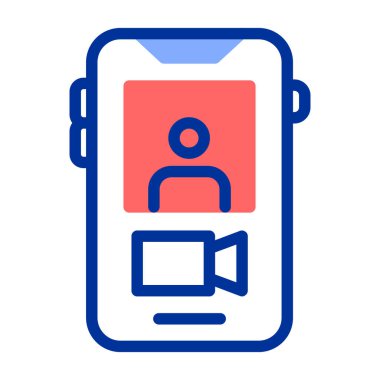 Akıllı telefon. Web simgesi basit illüstrasyon