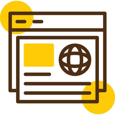 tarayıcı simgesi vektör illüstrasyonu