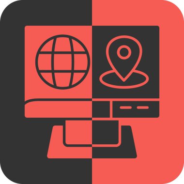 konum haritası konum simgesi doldurulmuş dış hat biçimi