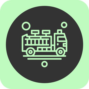 Benzersiz dağıtım kamyonu vektör simgesi