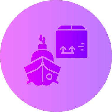 Beyaz arka planda izole edilmiş gemi simgesine sahip renkli tekne. Denizdeki tekne. Vektör çizimi. Yelkenli, yelkenli. Rastgele dinamik şekiller. vektör