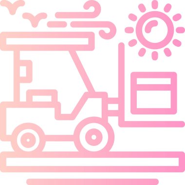 Bir kamyon simgesinin vektör çizimi