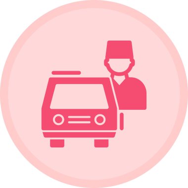 taksi şoförü. vektör çizim