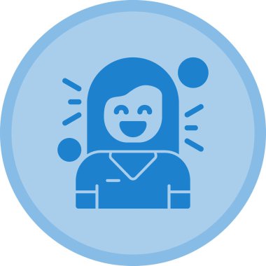 Kadın. Web simgesi basit illüstrasyon