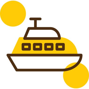 Gemi. Web simgesi basit illüstrasyon