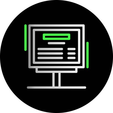 vektör lcd simgesi illüstrasyonu