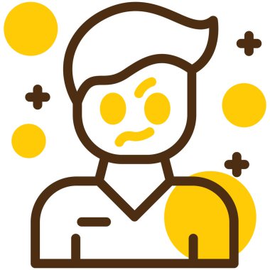 Erkek doktor simgesi, vektör illüstrasyonu