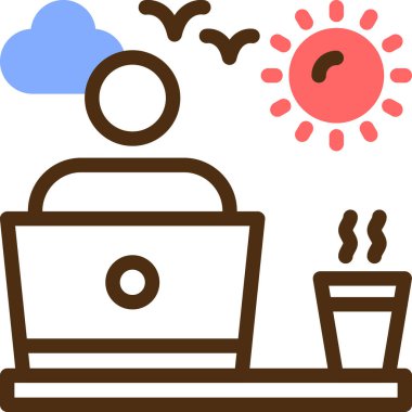 Sıcak içecek sıcak ikonu