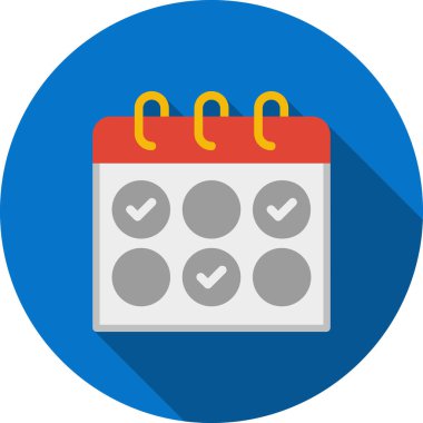 Takvim tarihi olay simgesi düz biçimli