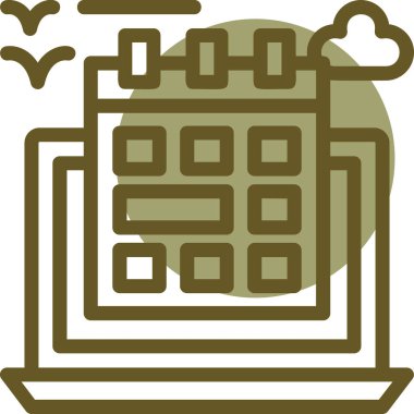 Bir ağaç simgesinin vektör illüstrasyonu