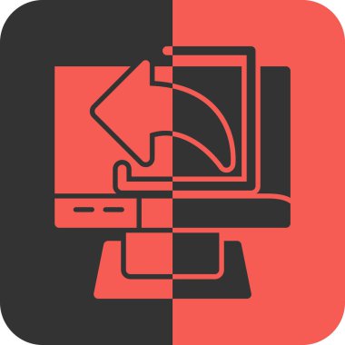 Bilgisayar simgesinin vektör illüstrasyon tasarımı