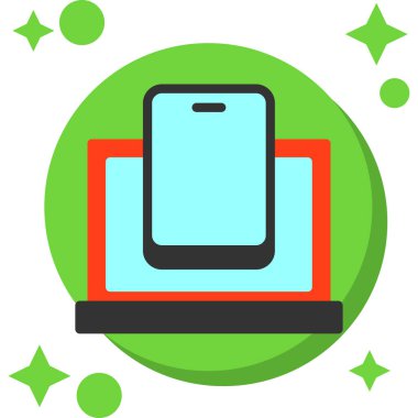 Akıllı telefon. Web simgesi basit illüstrasyon