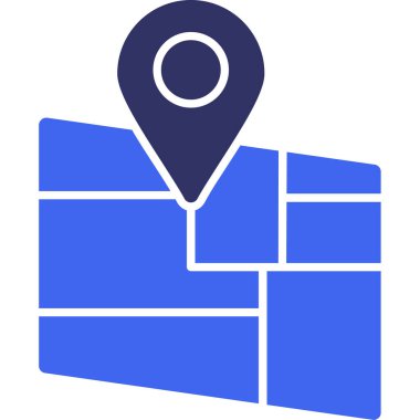 harita simgesi vektör illüstrasyon tasarımı