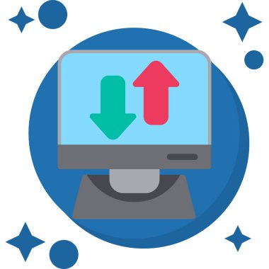 Bilgisayar. Web simgesi basit tasarım