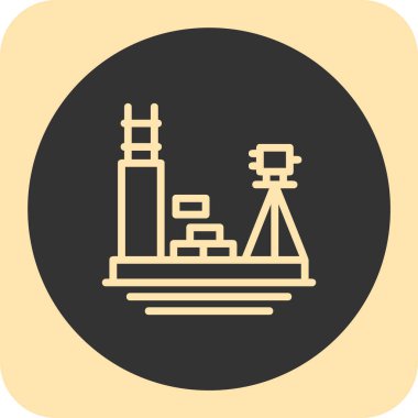 Moda tarzında izole edilmiş fabrika simgesi