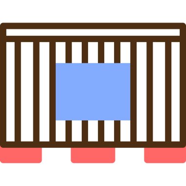 Çit. Web simgesi basit illüstrasyon