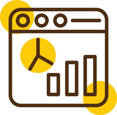 iş yönetimi düz simgesi, vektör illüstrasyonu