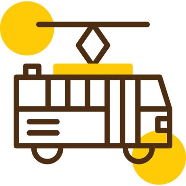 Otobüs. Web simgesi basit illüstrasyon