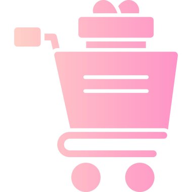 Alışveriş arabası ikon vektör illüstrasyonu