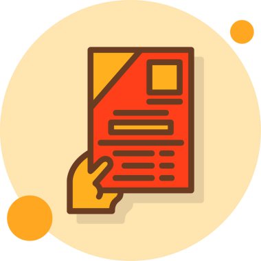 Belge. Web simgesi basit illüstrasyon