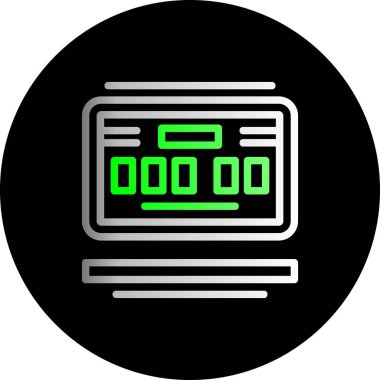 bilgisayar görüntüleme simgesi. dizin bilgisayar görüntüleme vektör rengi düz izole