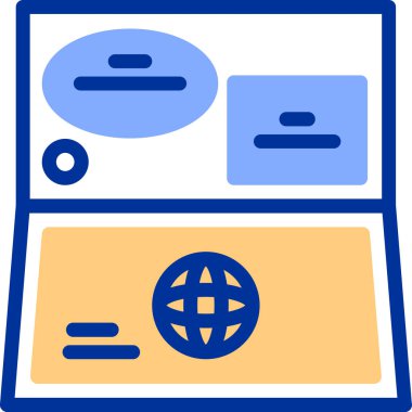 Web simgesi, minimalist vektör illüstrasyonu