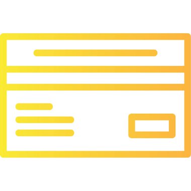 Kredi kartı ikonu vektör illüstrasyonu