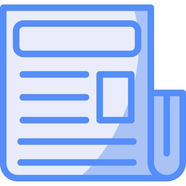 Gazete web simgesi basit illüstrasyon