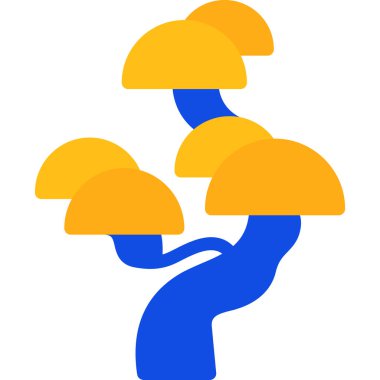 Mantar. Web simgesi basit illüstrasyon