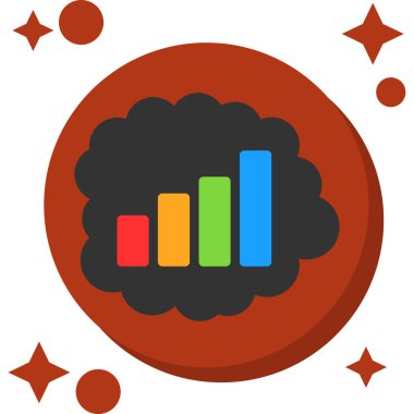 Düz biçimli bulut veri tablosu simgesi