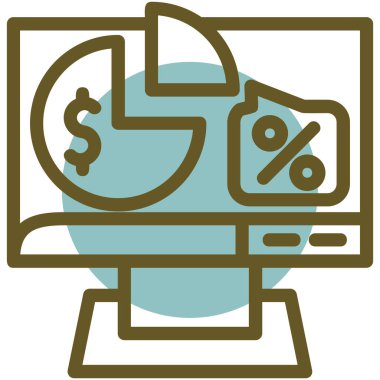 Bir bilgisayar simgesinin vektör illüstrasyonu