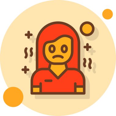 Kadın. Web simgesi basit illüstrasyon