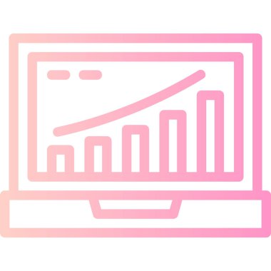 Bir bilgisayar simgesinin vektör illüstrasyonu