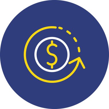 Dolar işareti vektör simgesi